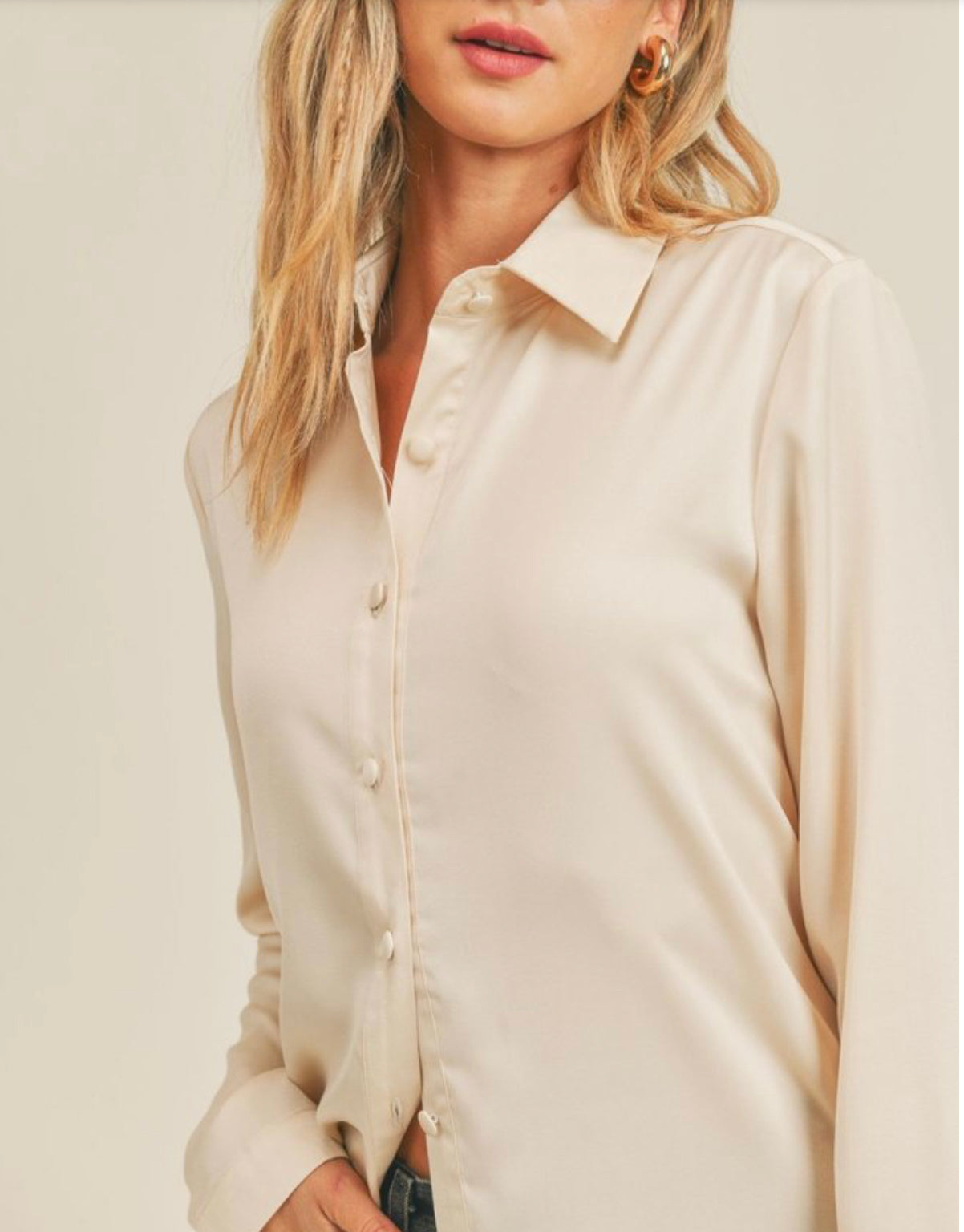 Sadie & Sage / Bianca Satin Long Shirt