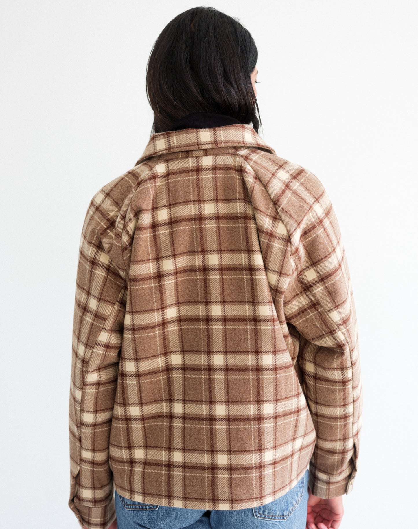 Brunette the Label / Plaid with Gold Buttons