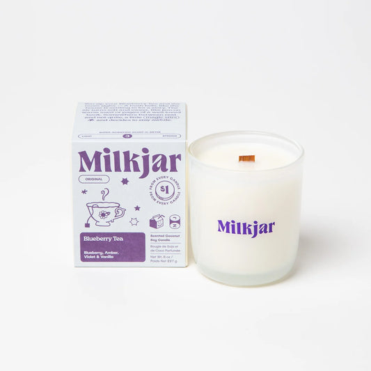 Milk Jar / Blueberry Tea Candle