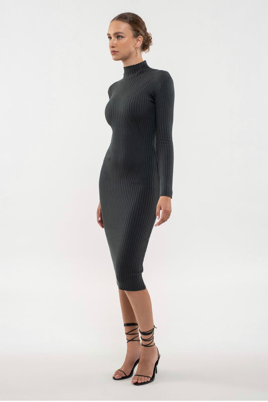 WC Mock Neck Midi Dress