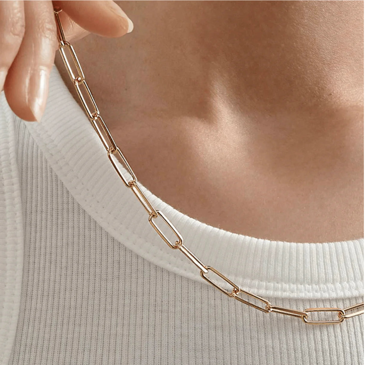 eLiasz & eLLa / Connection Paperclip Chain Necklace Gold & Silver