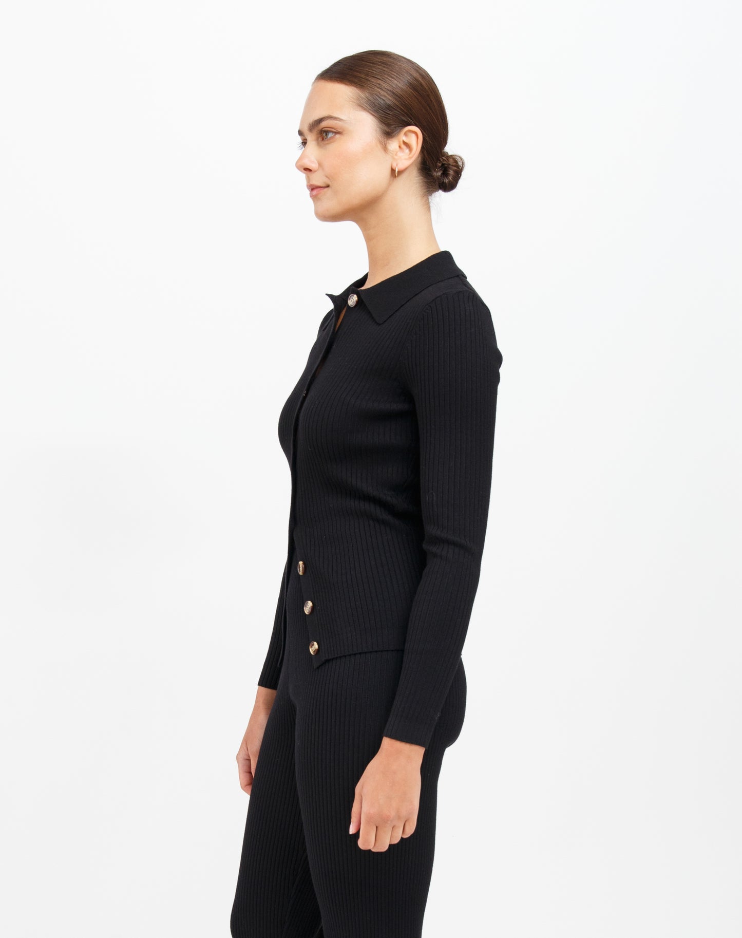 Brunette the Label / Christy Rib Knit Button Up