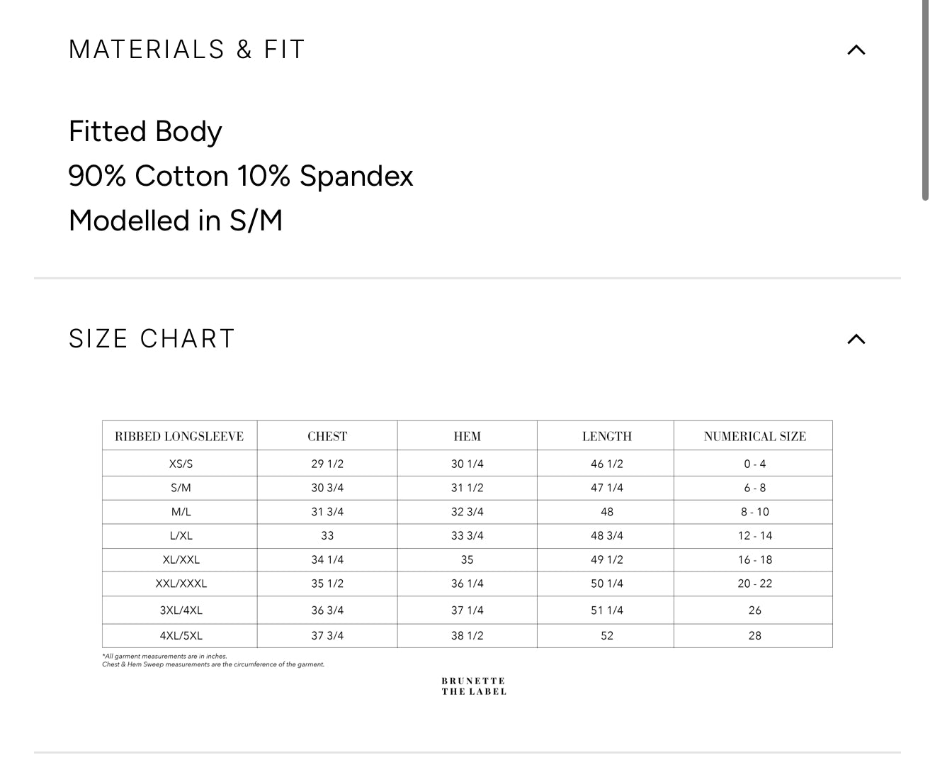 Brunette the Label / Ribbed Longsleeve (4 Colors)