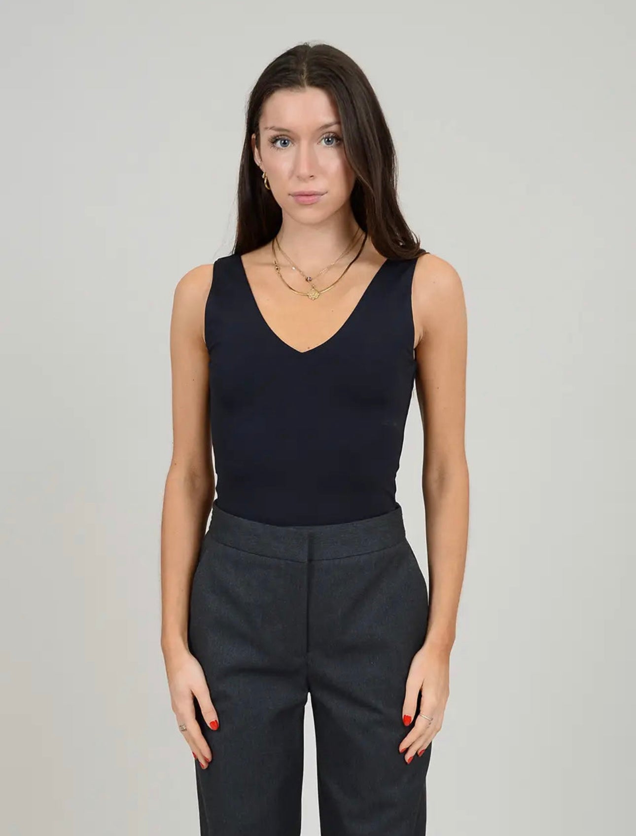 SECOND SKIN / Valentina V-Neck Bodysuit (3 Colors)