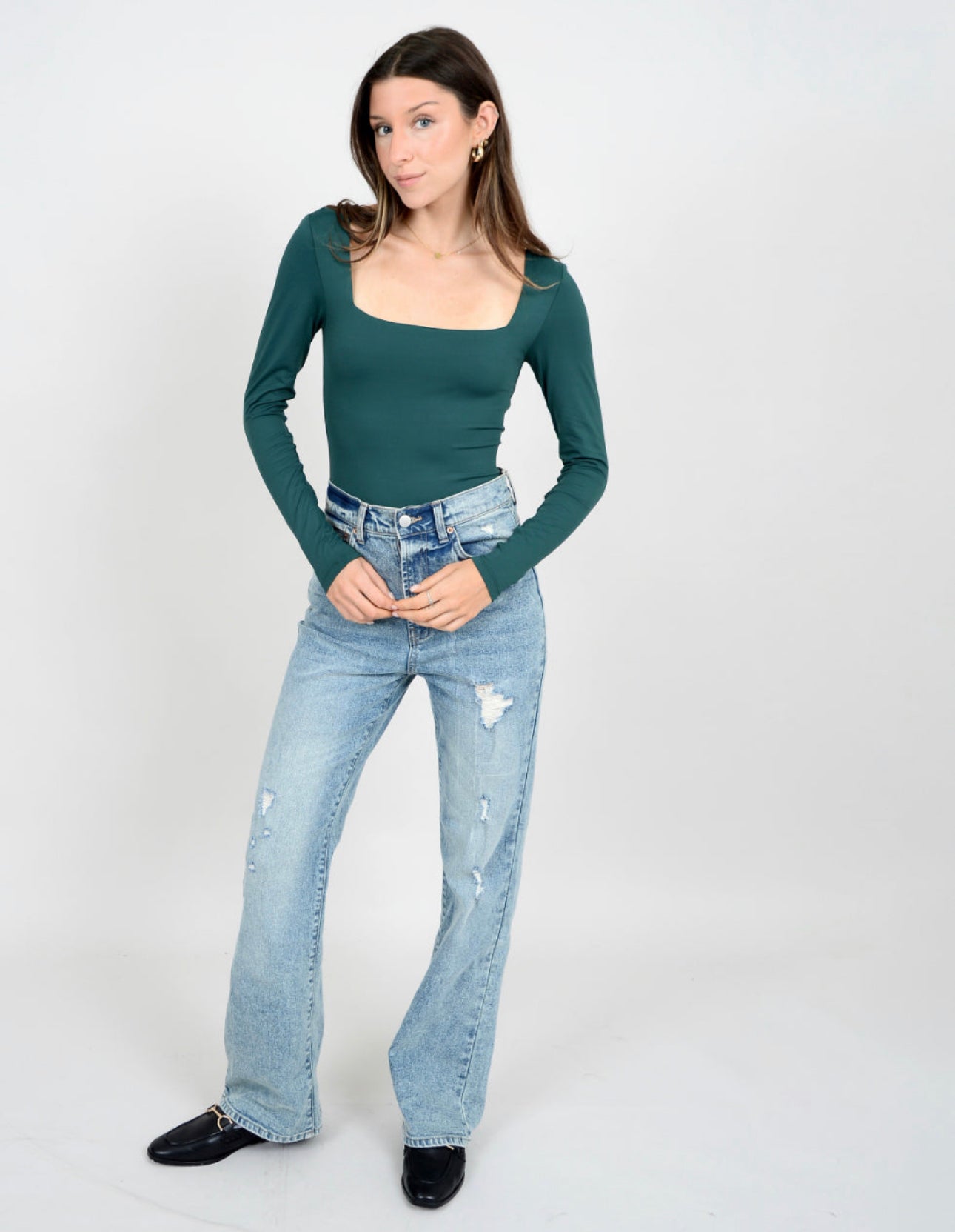 SECOND SKIN / Stacey Longsleeve Bodysuit (5 COLORS)
