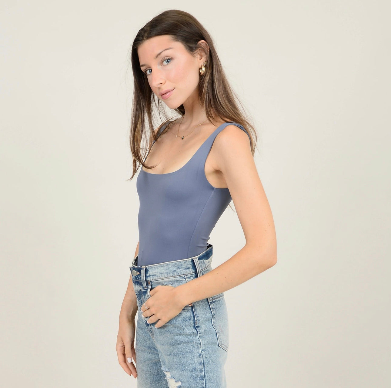 SECOND SKIN Tia Uneck Bodysuit (4 Colors)