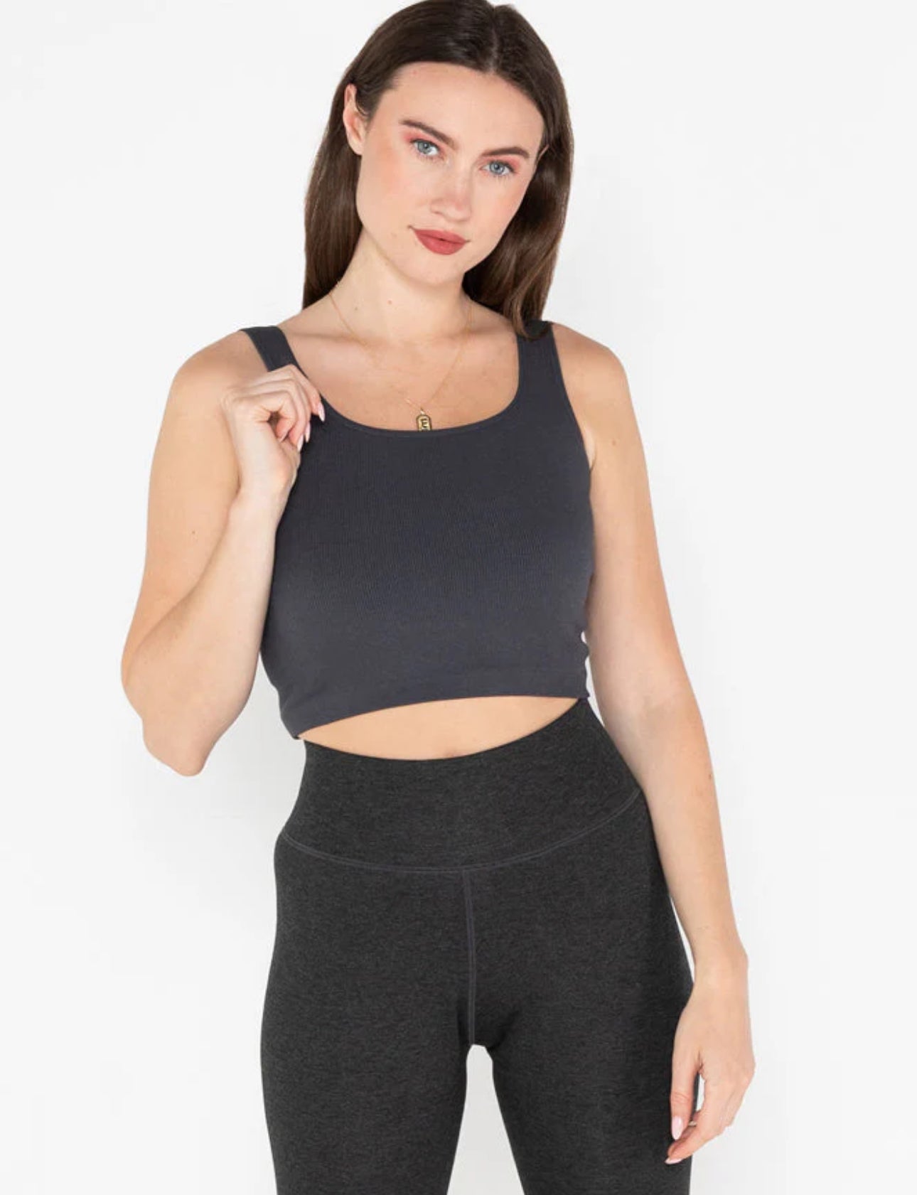 C’est Moi / Bamboo Rib Square Neck Tank (One Size / 2 Colors)