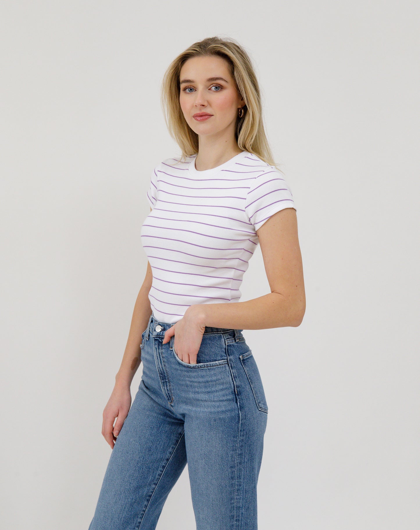 Brunette the Label / Ribbed Fitted Tee (3 colors)