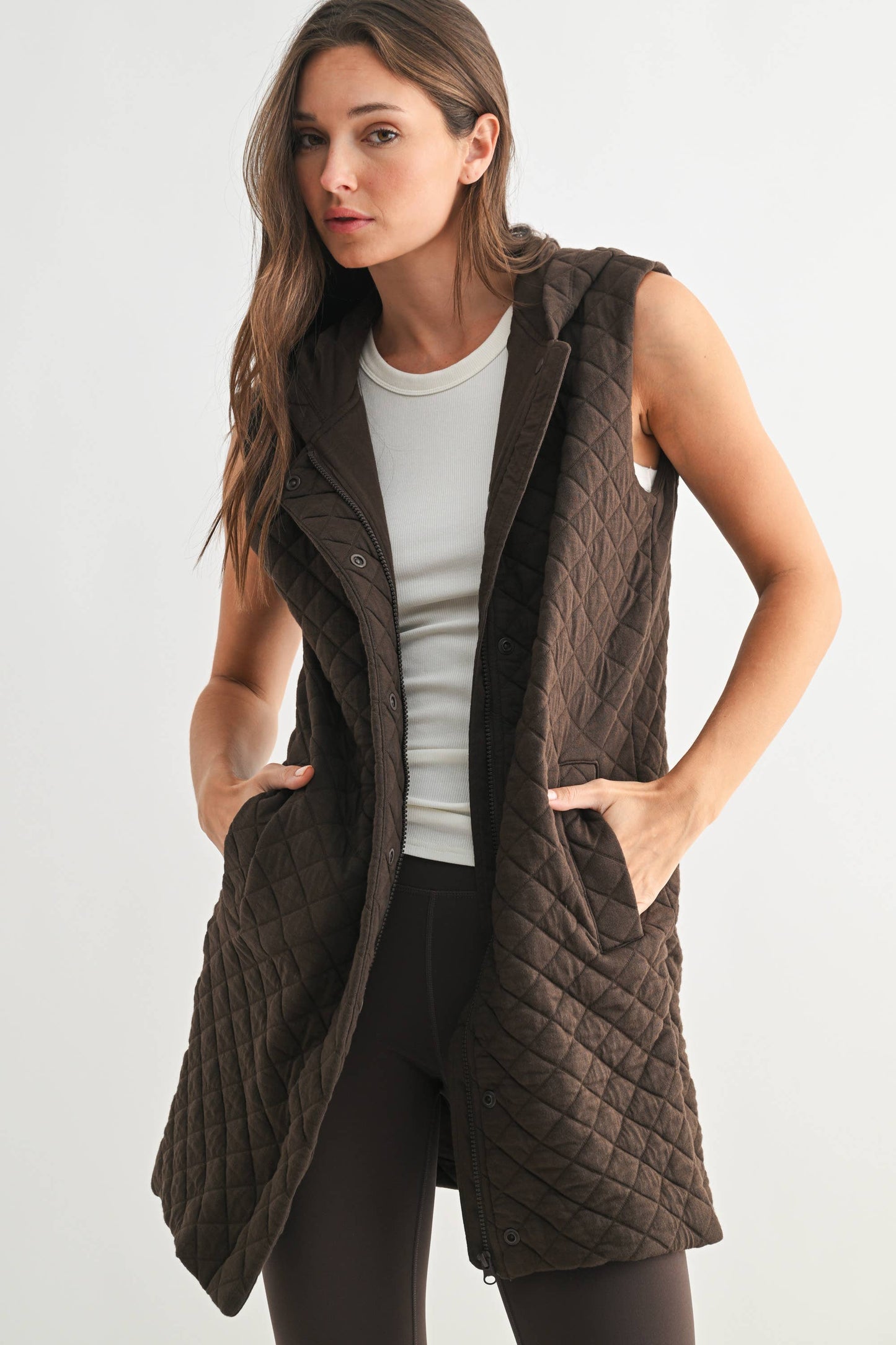 WC / Longline Quilted Vest