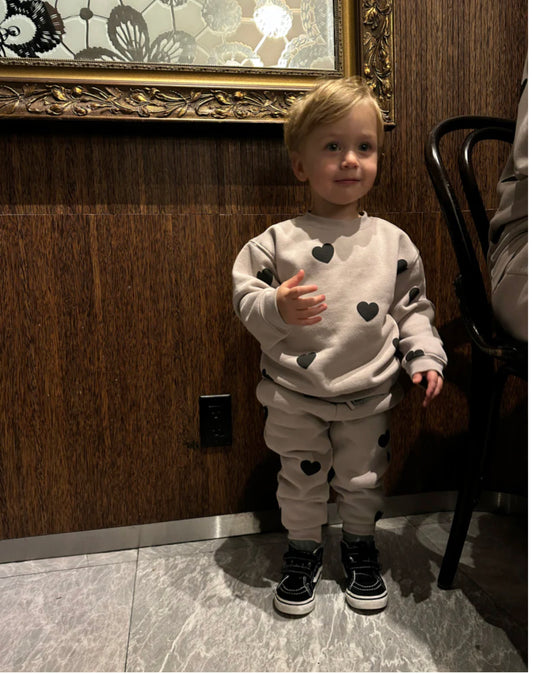 Brunette the Label / All Over Heart Joggers (LITTLE BABES)