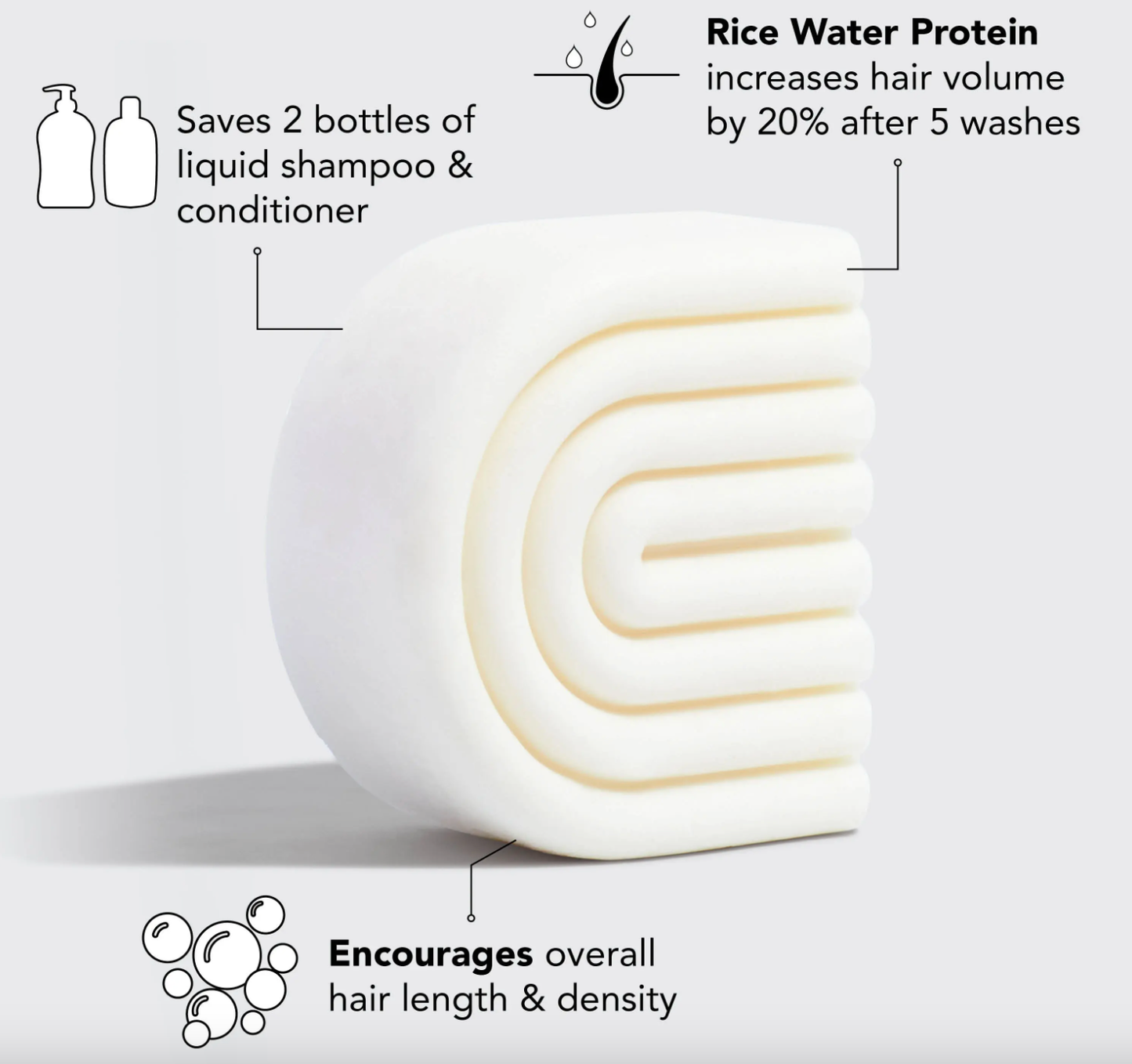 Kitsch / Rice Water Protein Conditioner Bar for Hair Growth