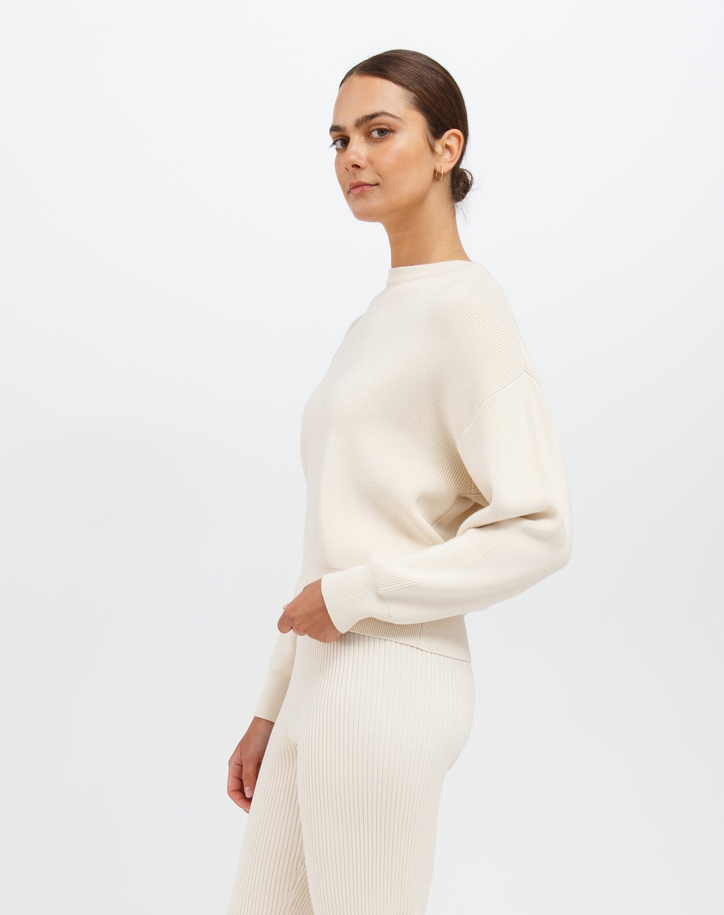 Brunette the Label / Olivia Rib Knit Crew (2 Colors)