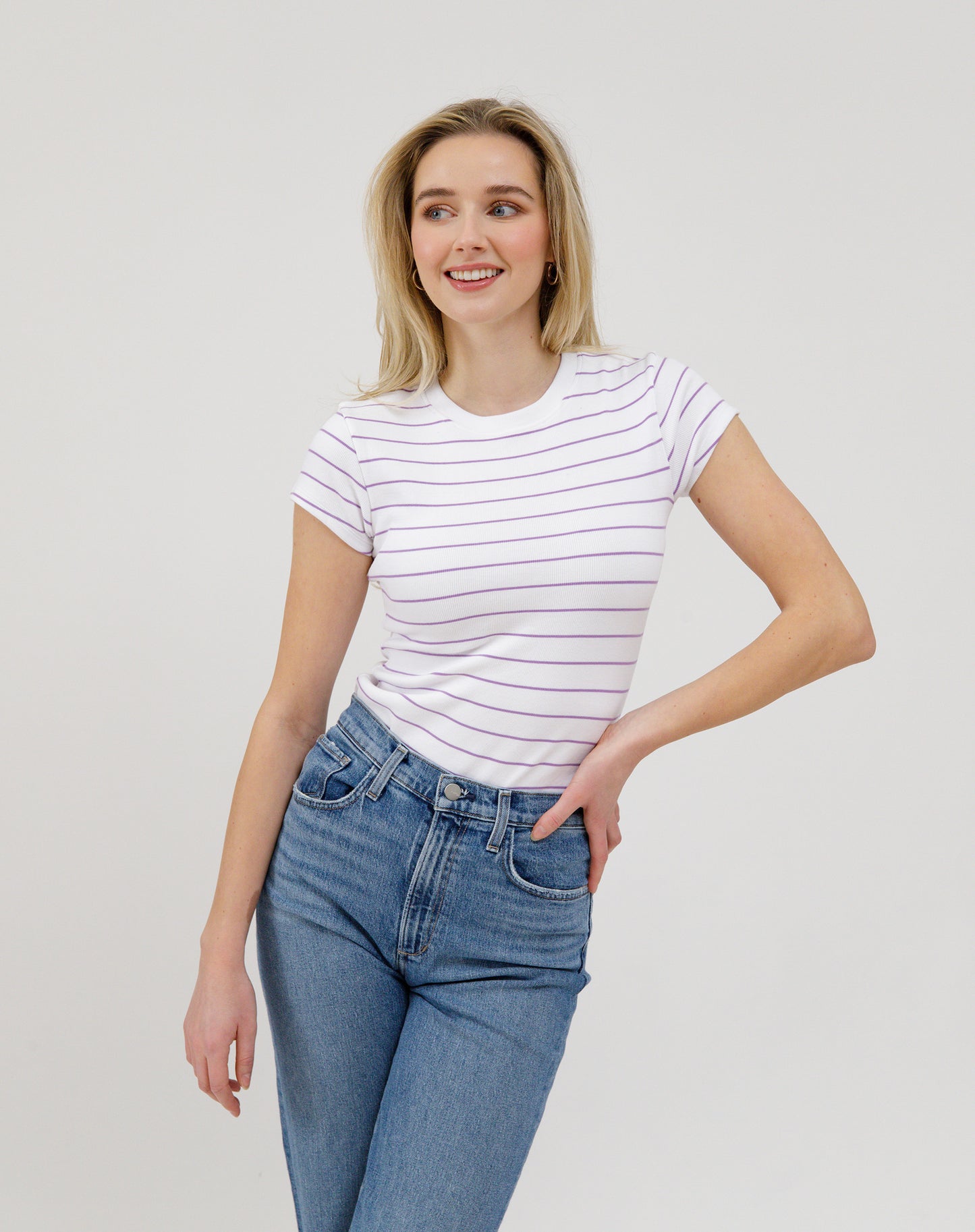 Brunette the Label / Ribbed Fitted Tee (3 colors)