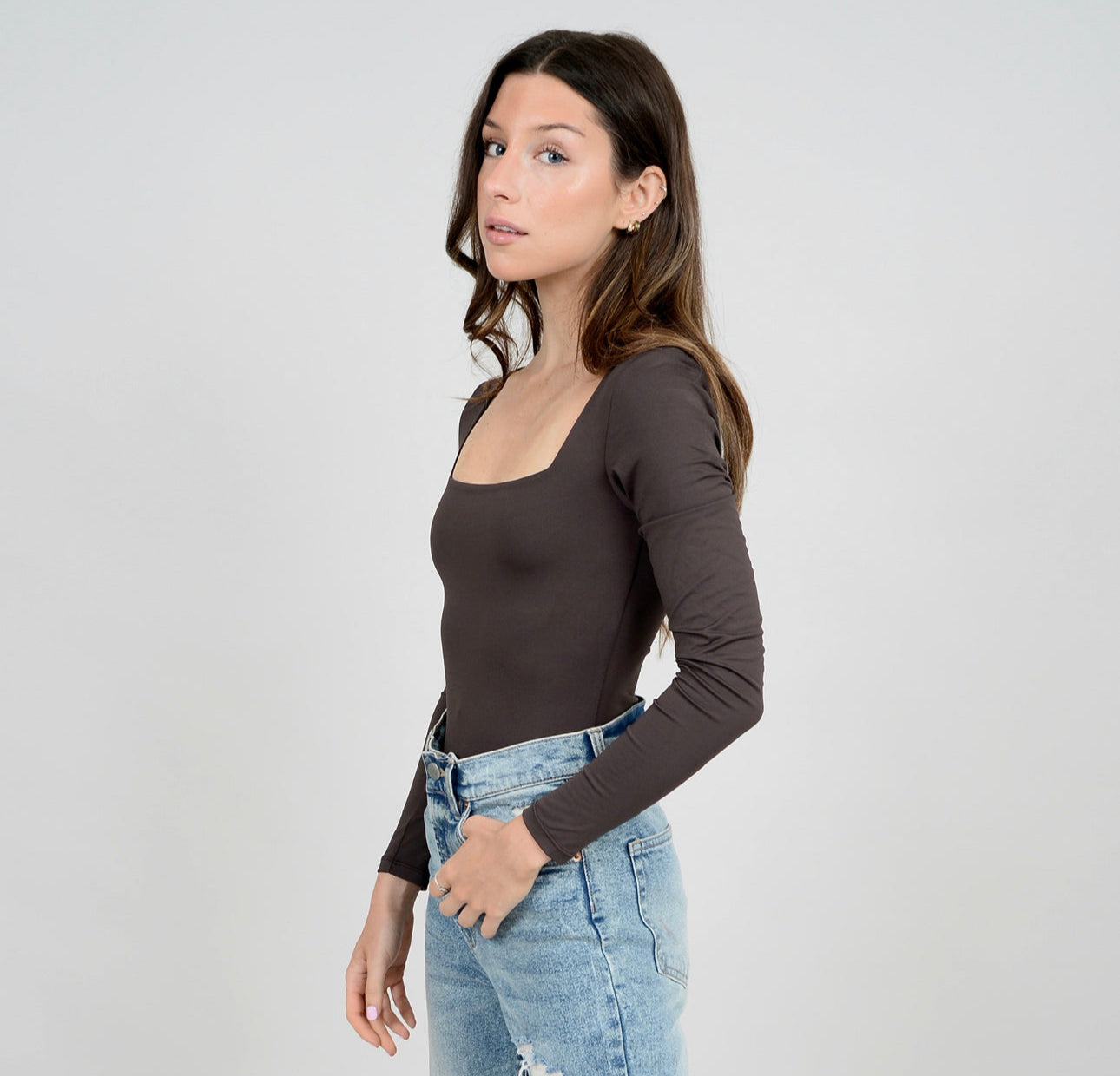 SECOND SKIN / Stacey Longsleeve Bodysuit (5 COLORS)