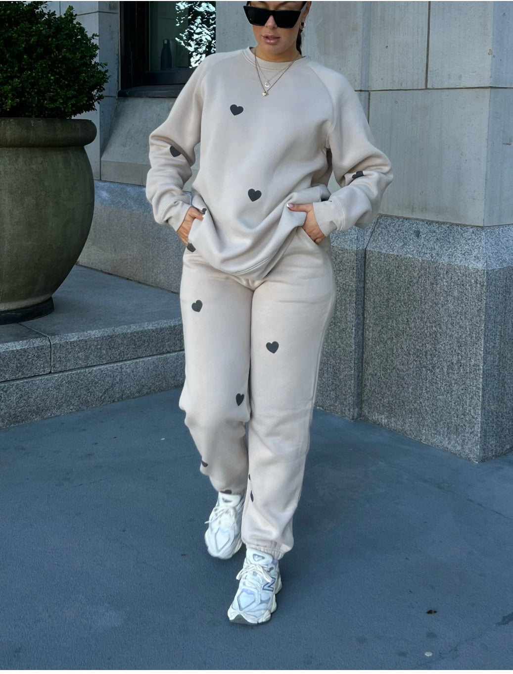Brunette the Label / All Over Heart Joggers