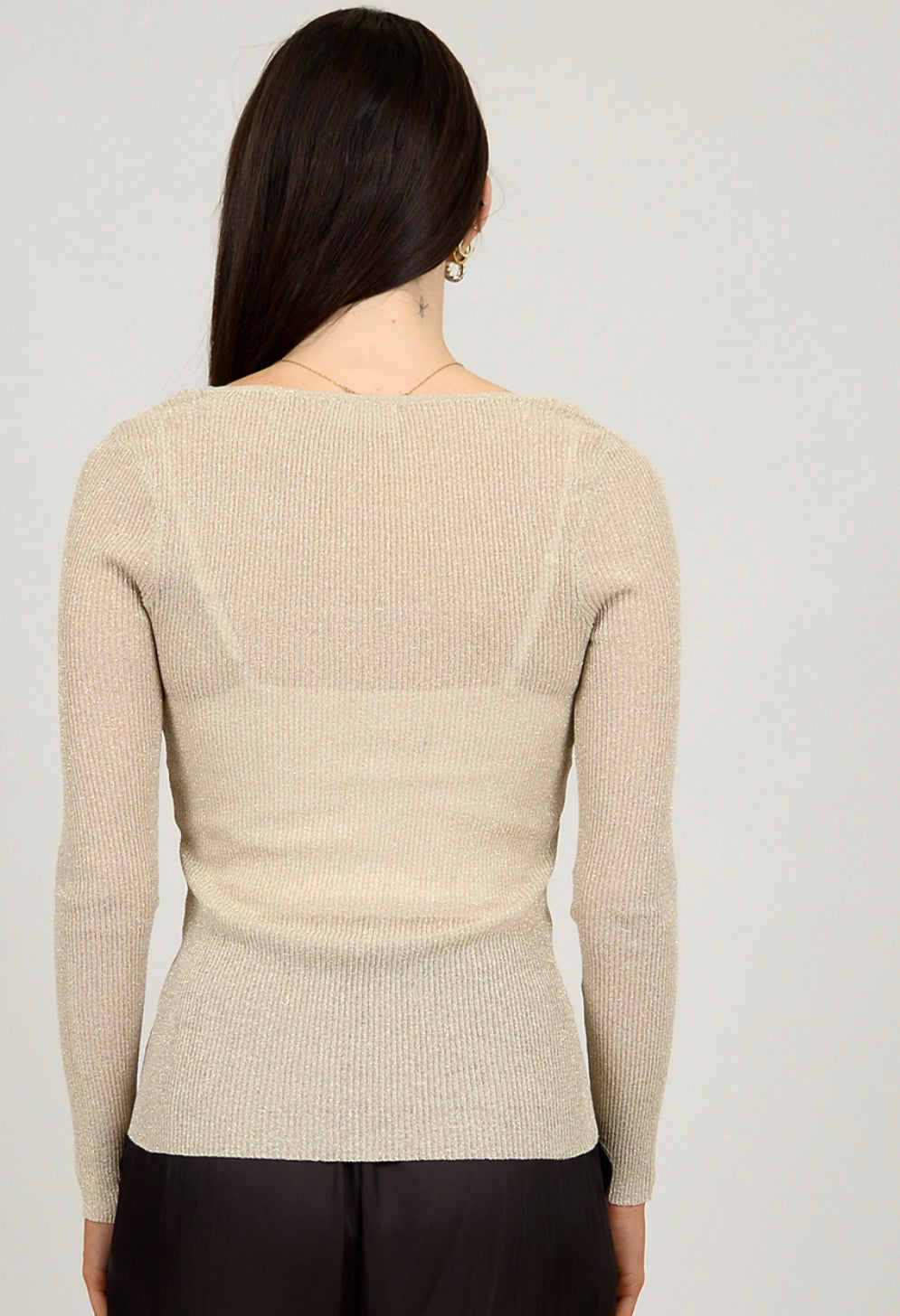 RD Style Glitter Knit Long Sleeve