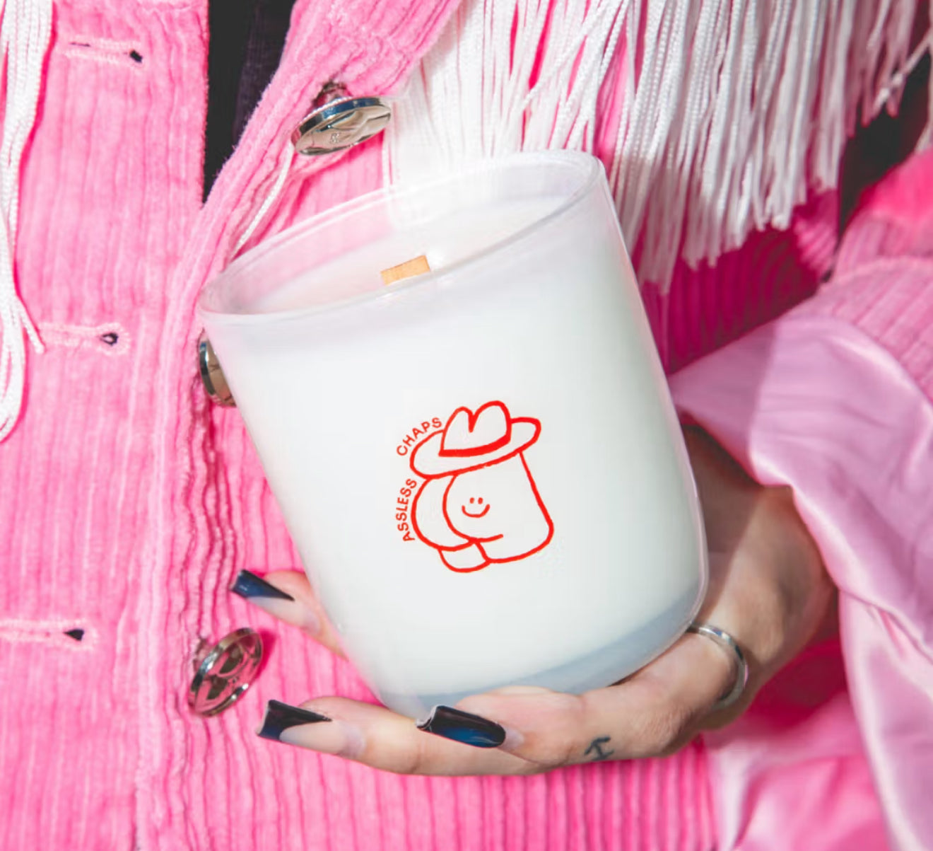Milk Jar / Assless Chaps 8oz Candle