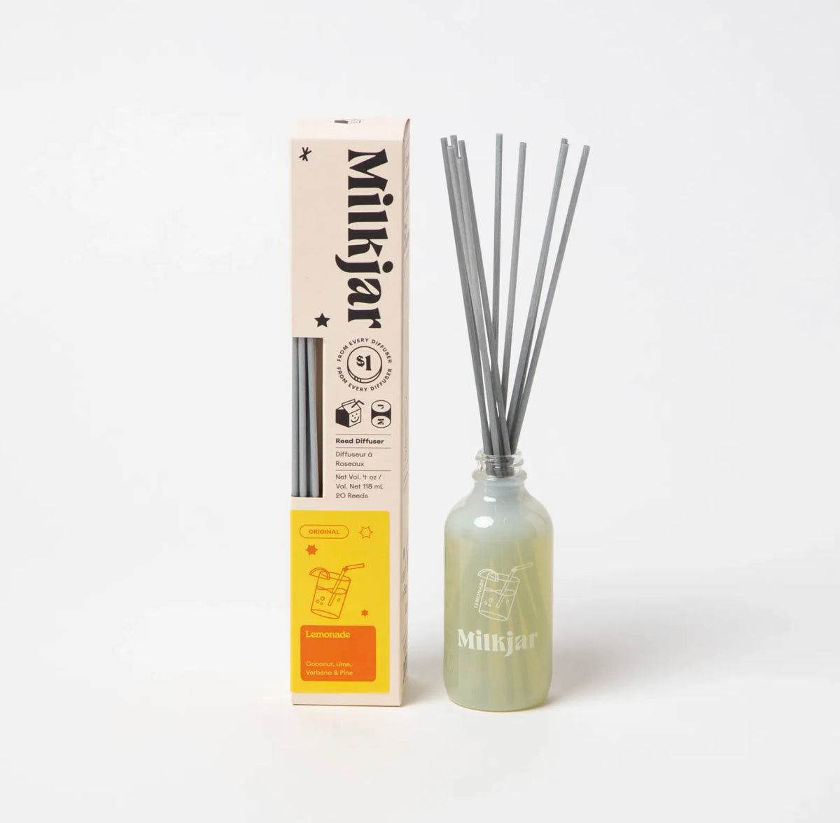 Milk Jar Candle Co / Lemonade Diffuser NEW 4 OZ