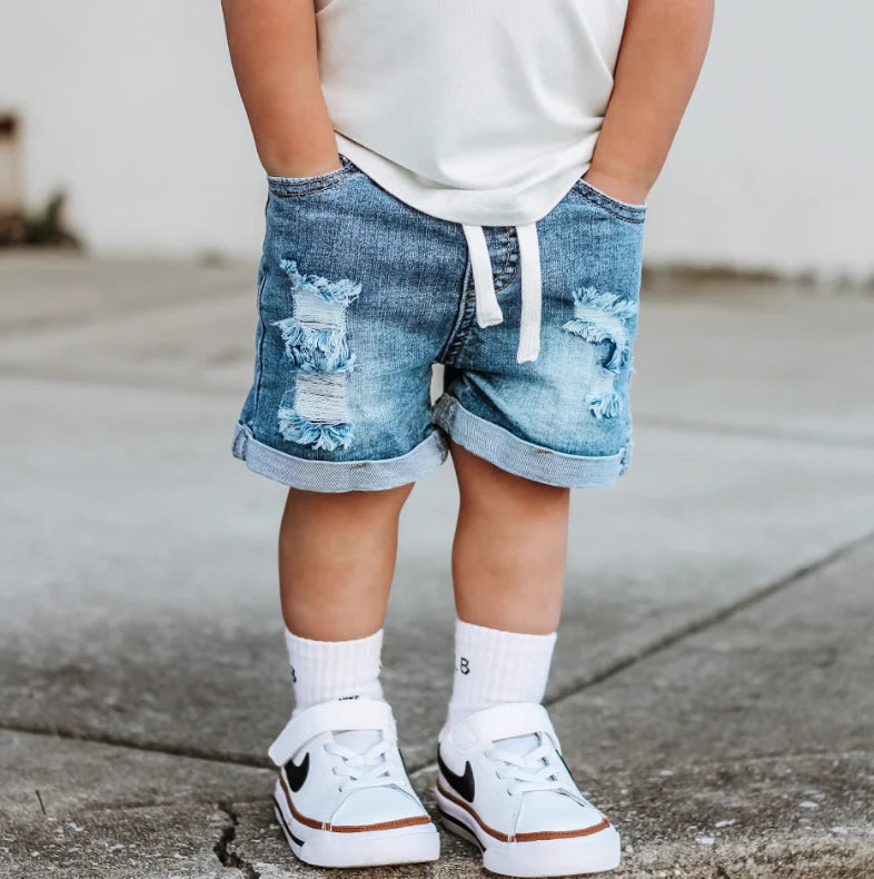 Little Bipsy / Distressed Denim Short