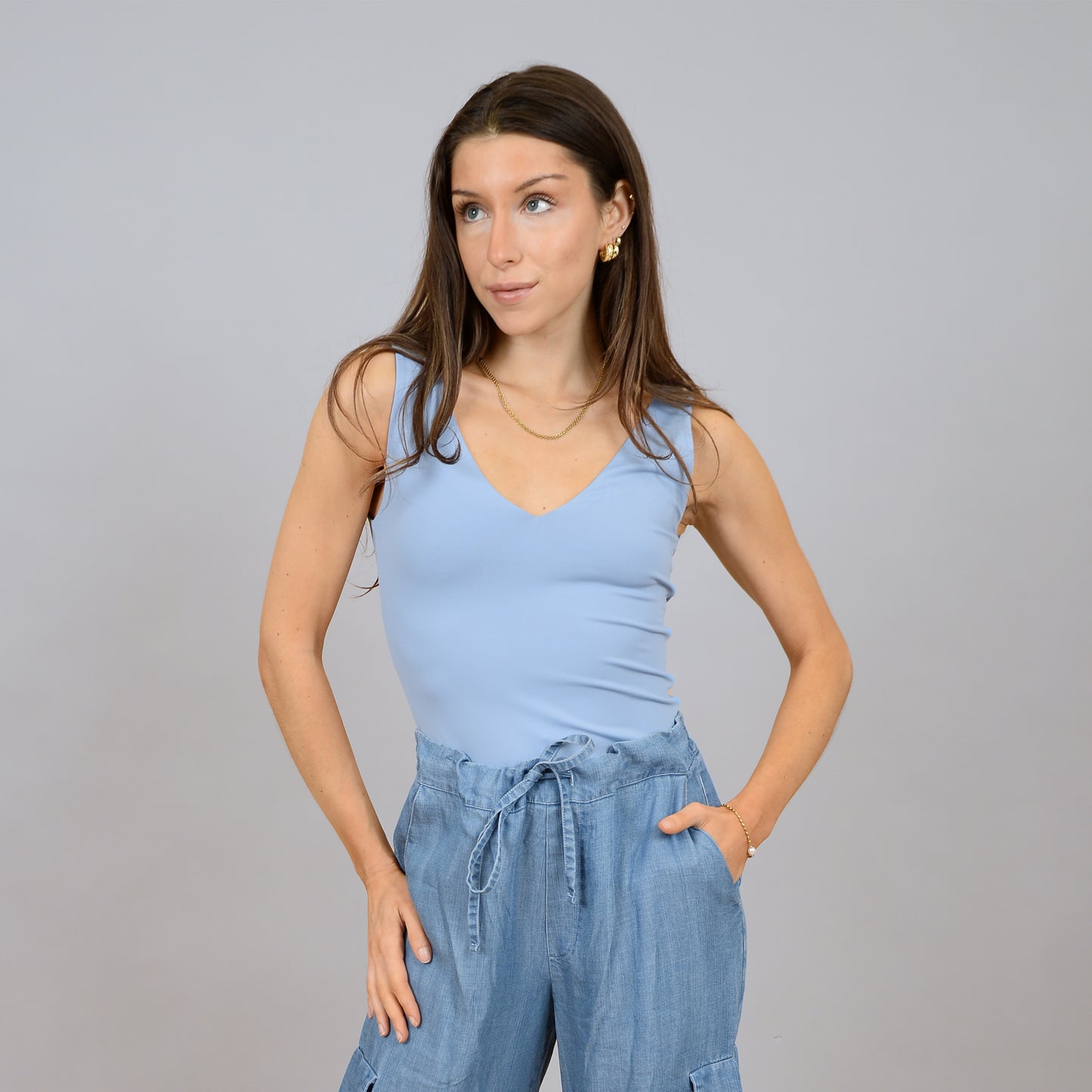 SECOND SKIN / Valentina V-Neck Bodysuit (3 Colors)