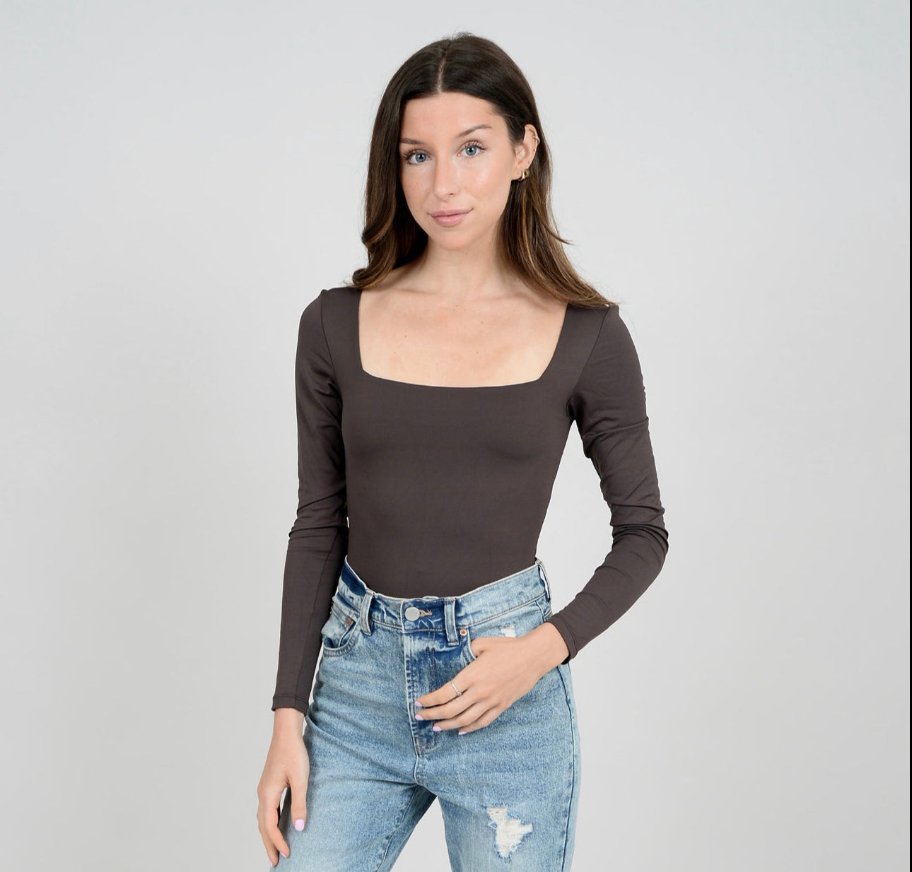 SECOND SKIN / Stacey Longsleeve Bodysuit (5 COLORS)