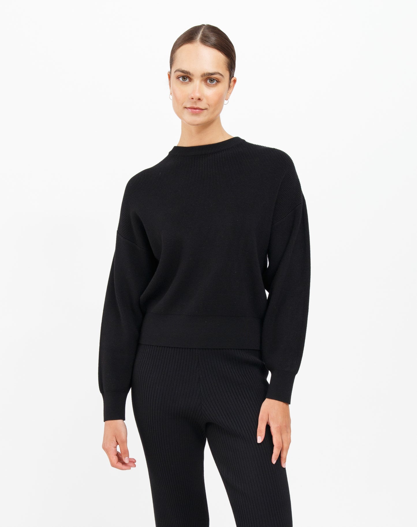 Brunette the Label / Olivia Rib Knit Crew (2 Colors)