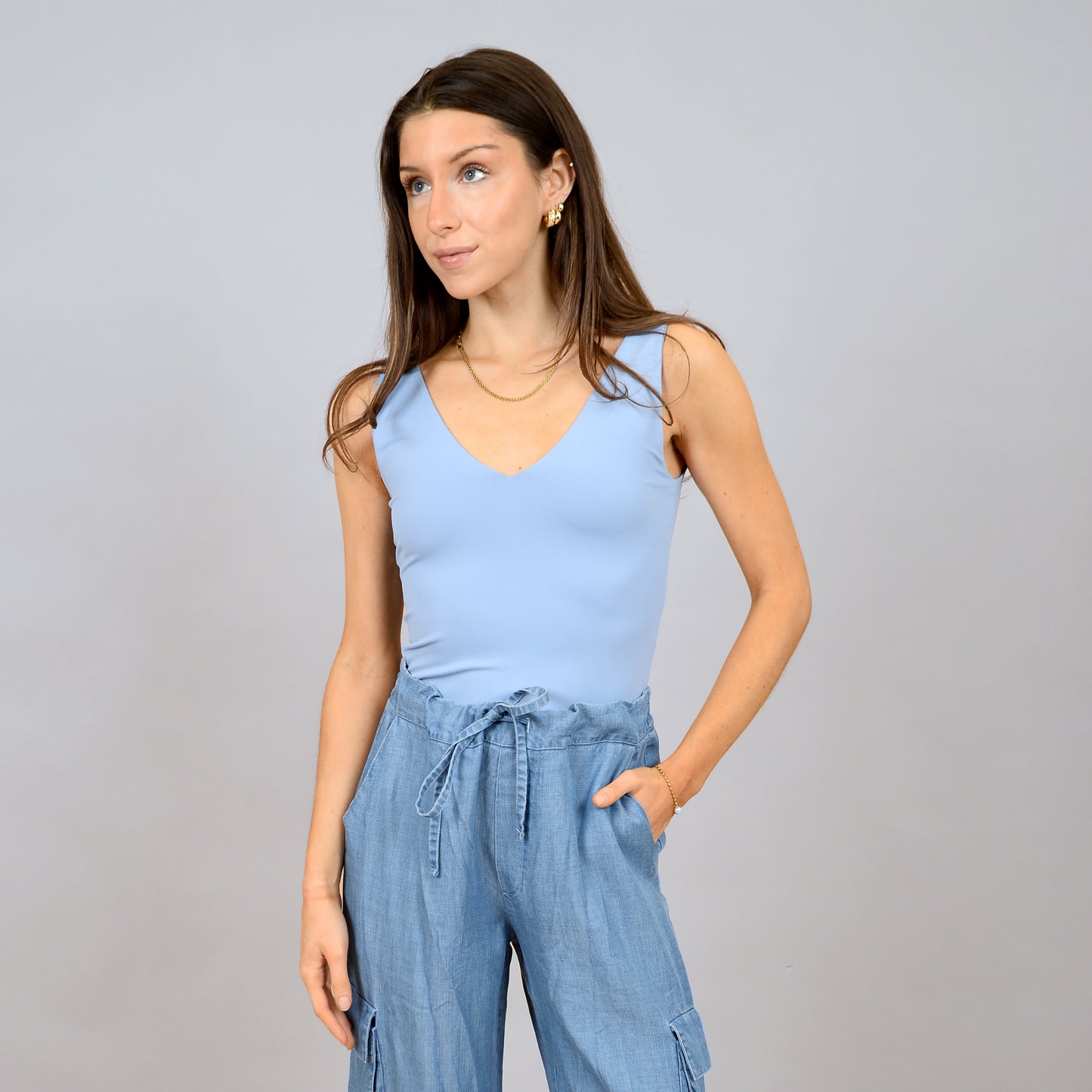 SECOND SKIN / Valentina V-Neck Bodysuit (3 Colors)