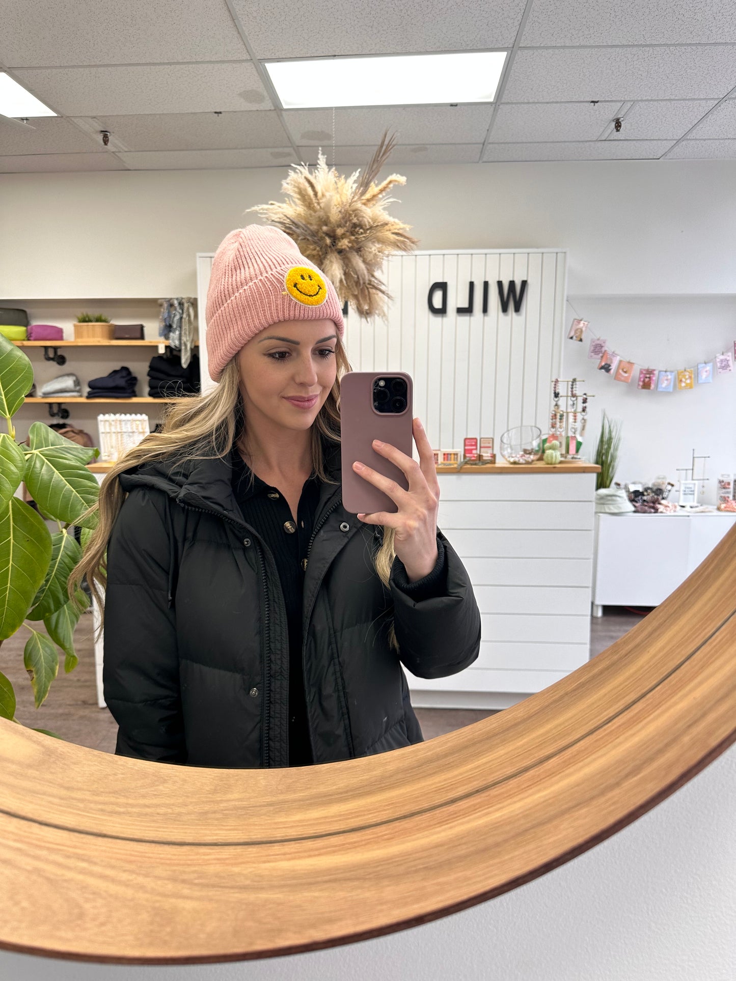 Smiley Patch Beanie Toque