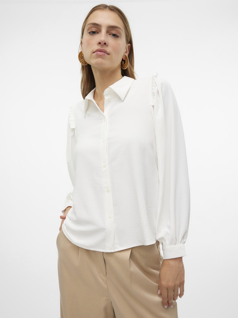 Ani Long Sleeve Frill Button Up