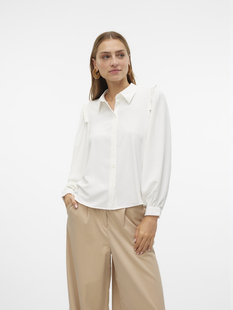 Ani Long Sleeve Frill Button Up