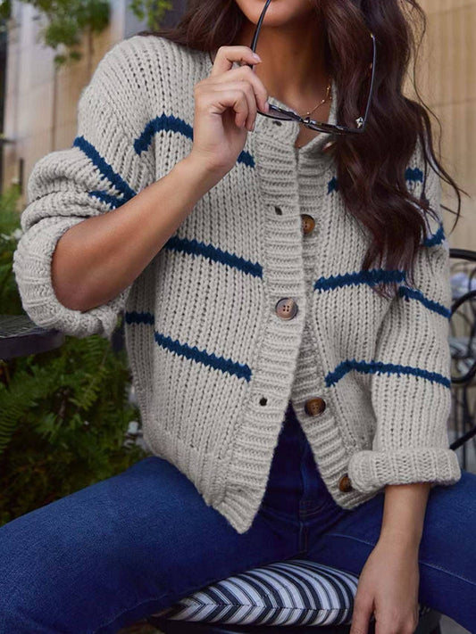 WC / Striped Knit Cardigan