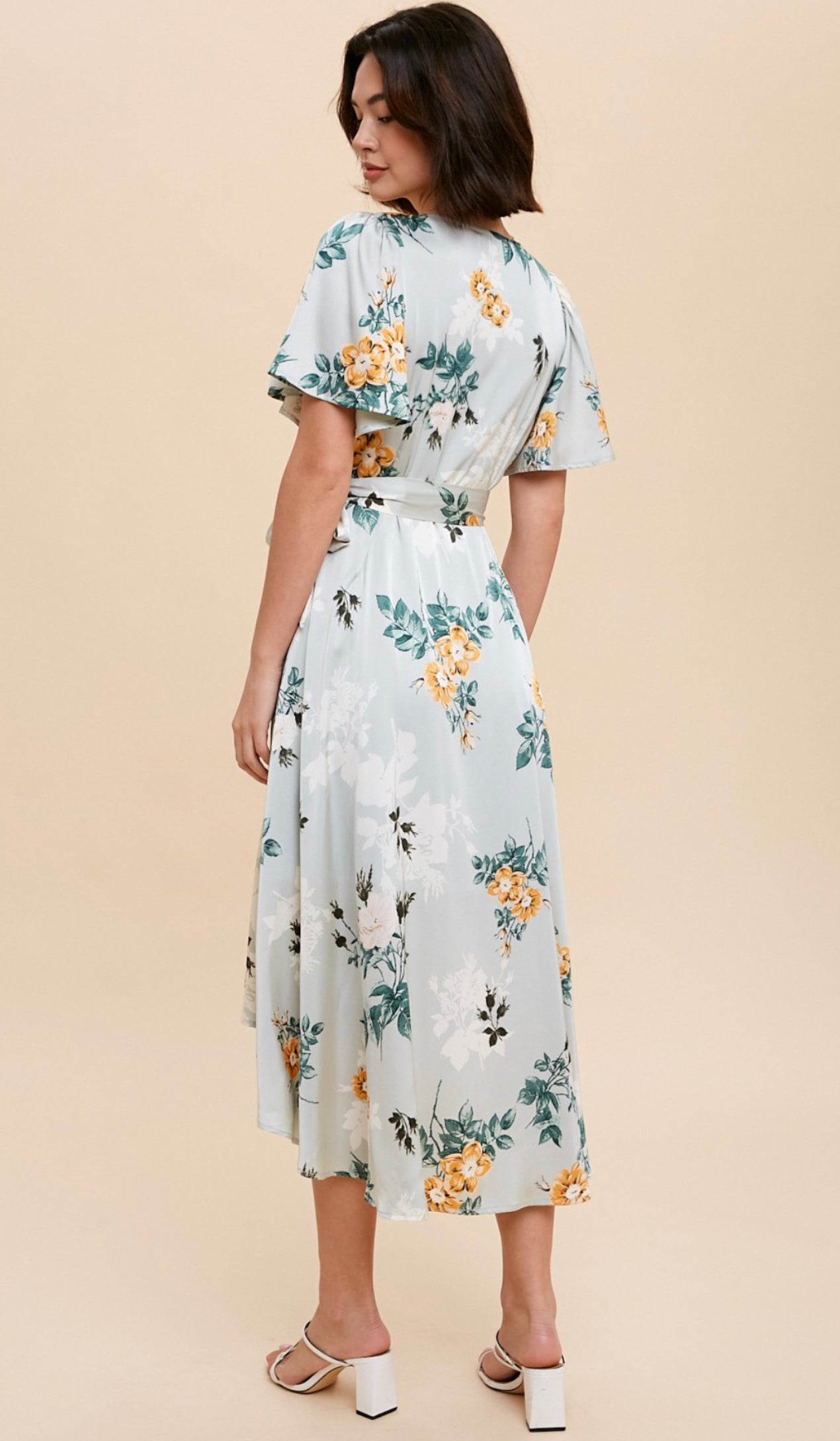 WC Satin Wrap Dress