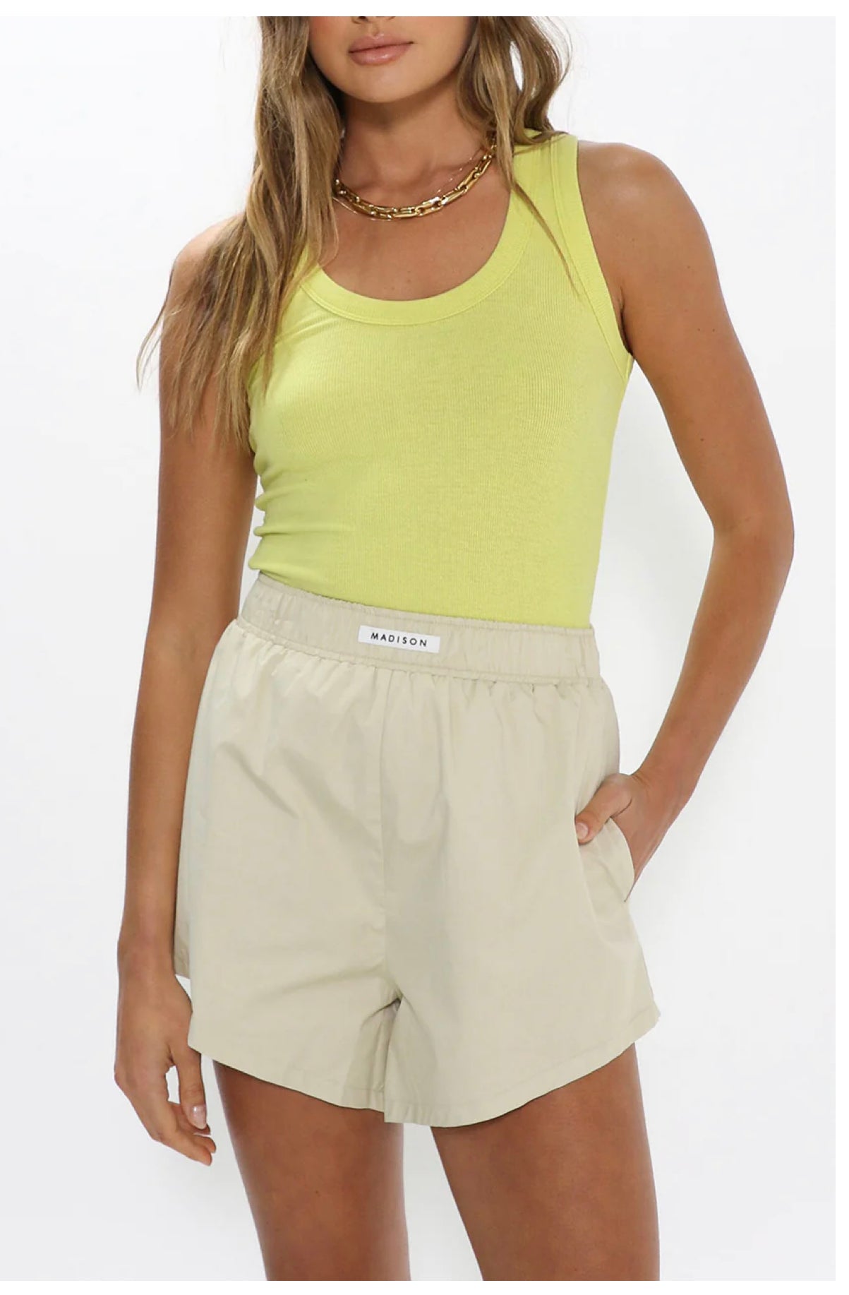 MADISON THE LABEL SINCLAIR RIB TANK