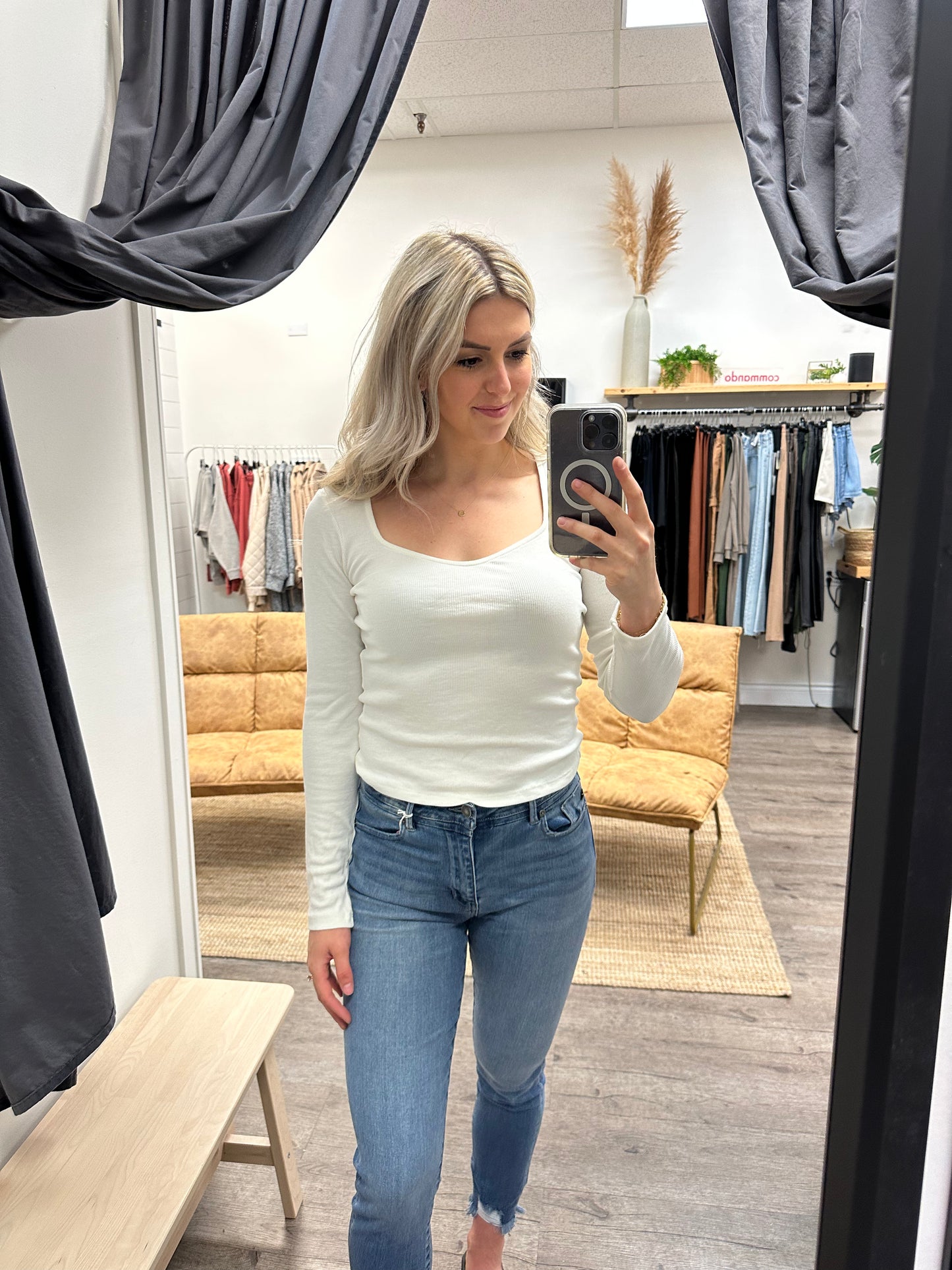 ONLY Faith Long Sleeve Heart Top