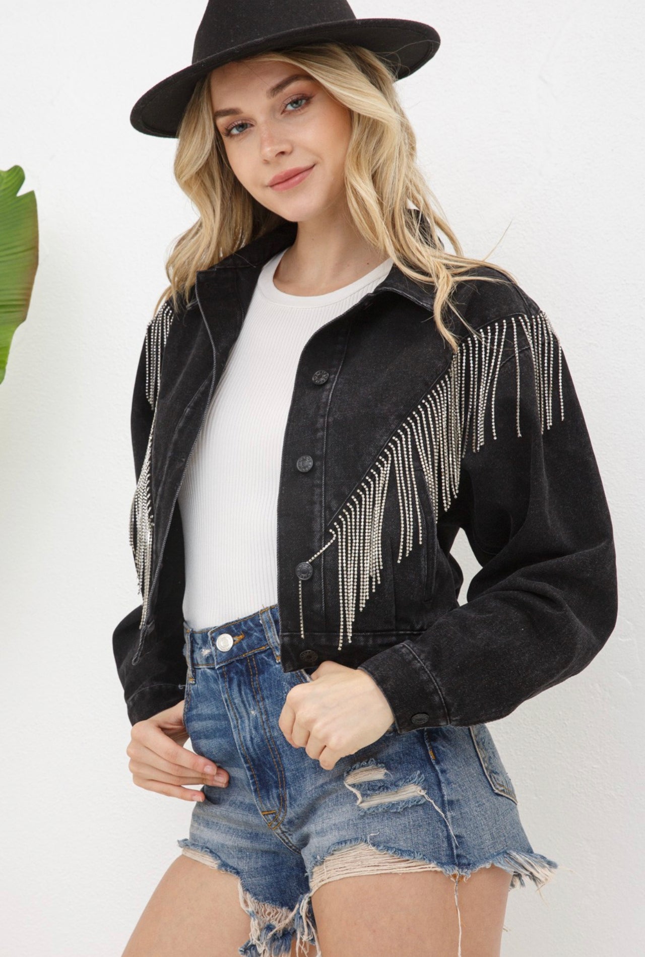 WC Denim Fringe Jacket