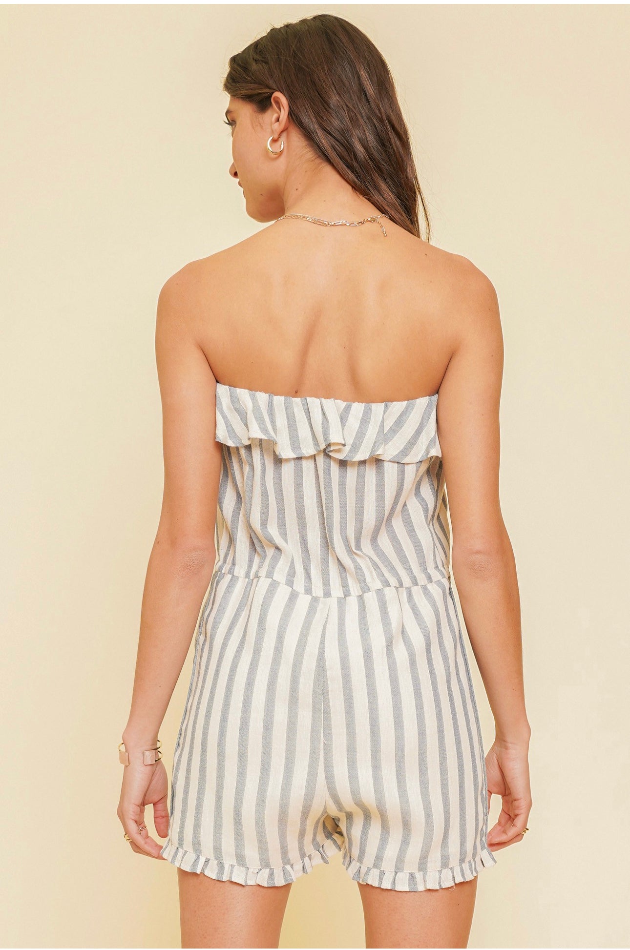WC Striped Tube Romper