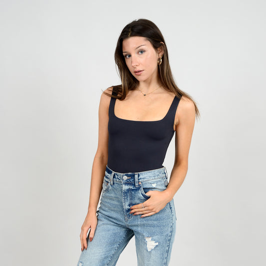 SECOND SKIN Tia Uneck Bodysuit (4 Colors)