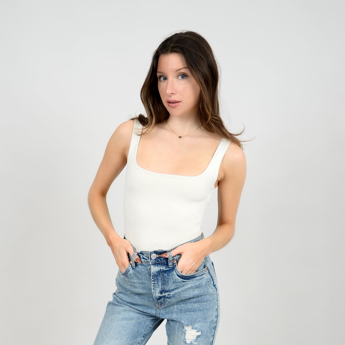 SECOND SKIN Tia Uneck Bodysuit (4 Colors)