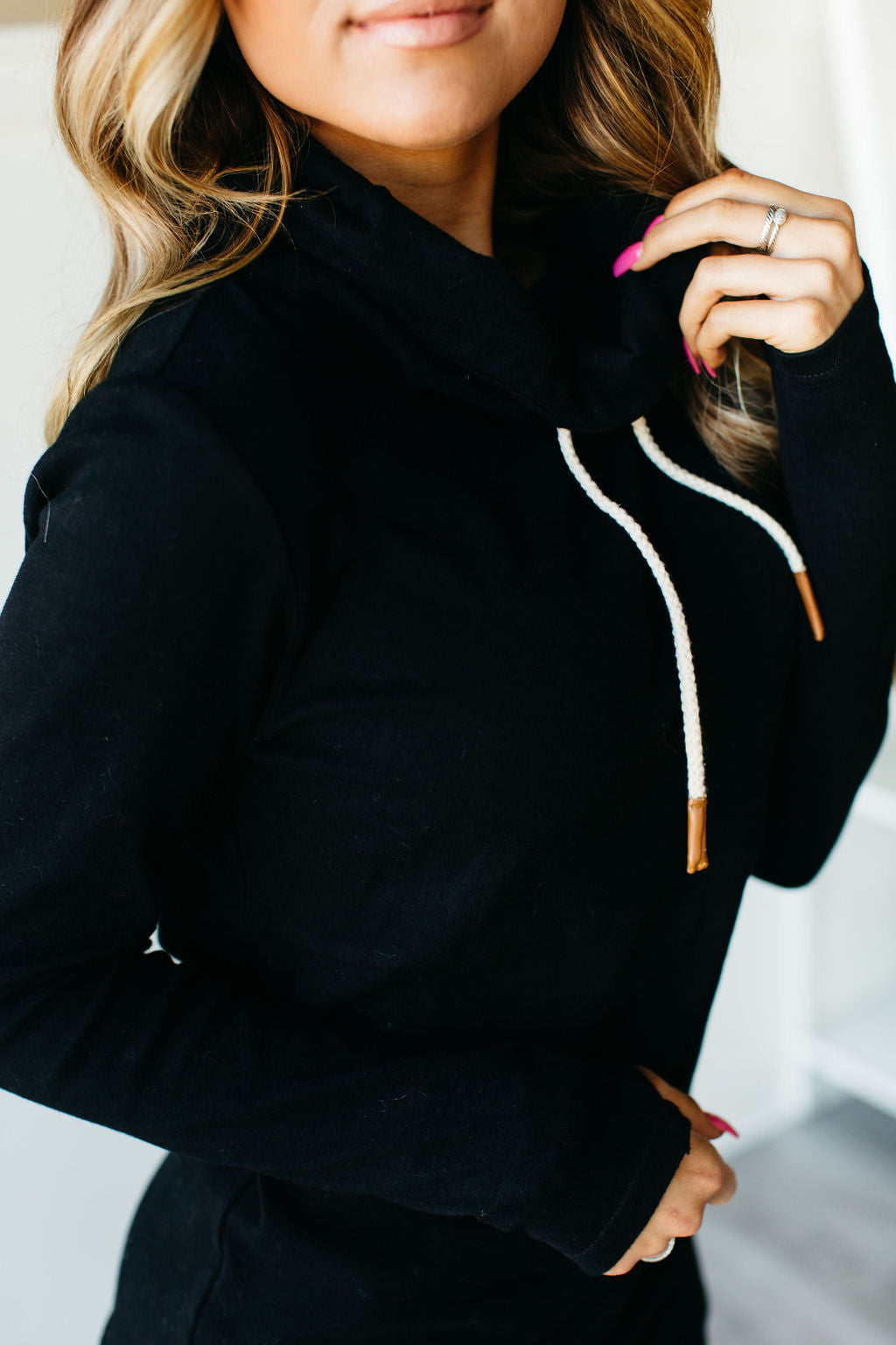 Black Cowl Neck