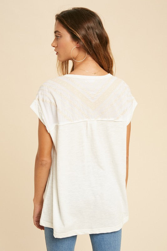 Alexandra Embroidered Henley
