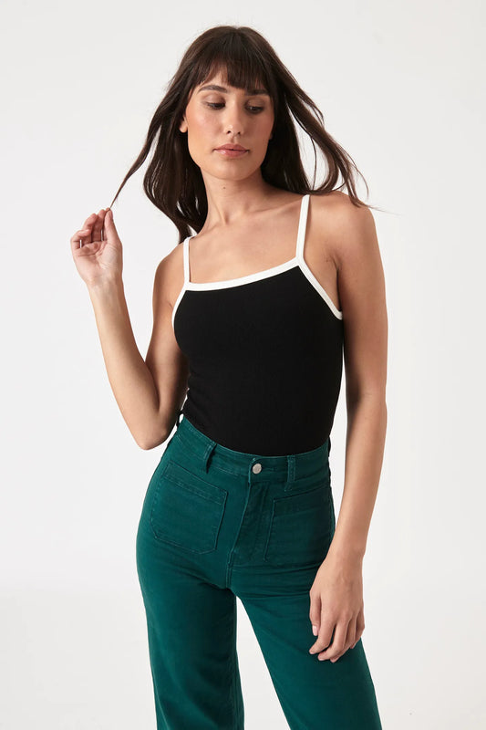 Rolla’s Contrast Naomi Tank - Black