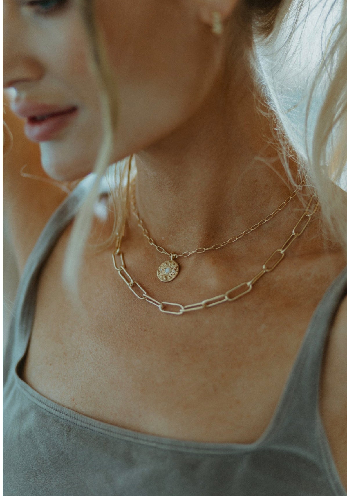 eLiasz & eLLa / Connection Paperclip Chain Necklace Gold & Silver
