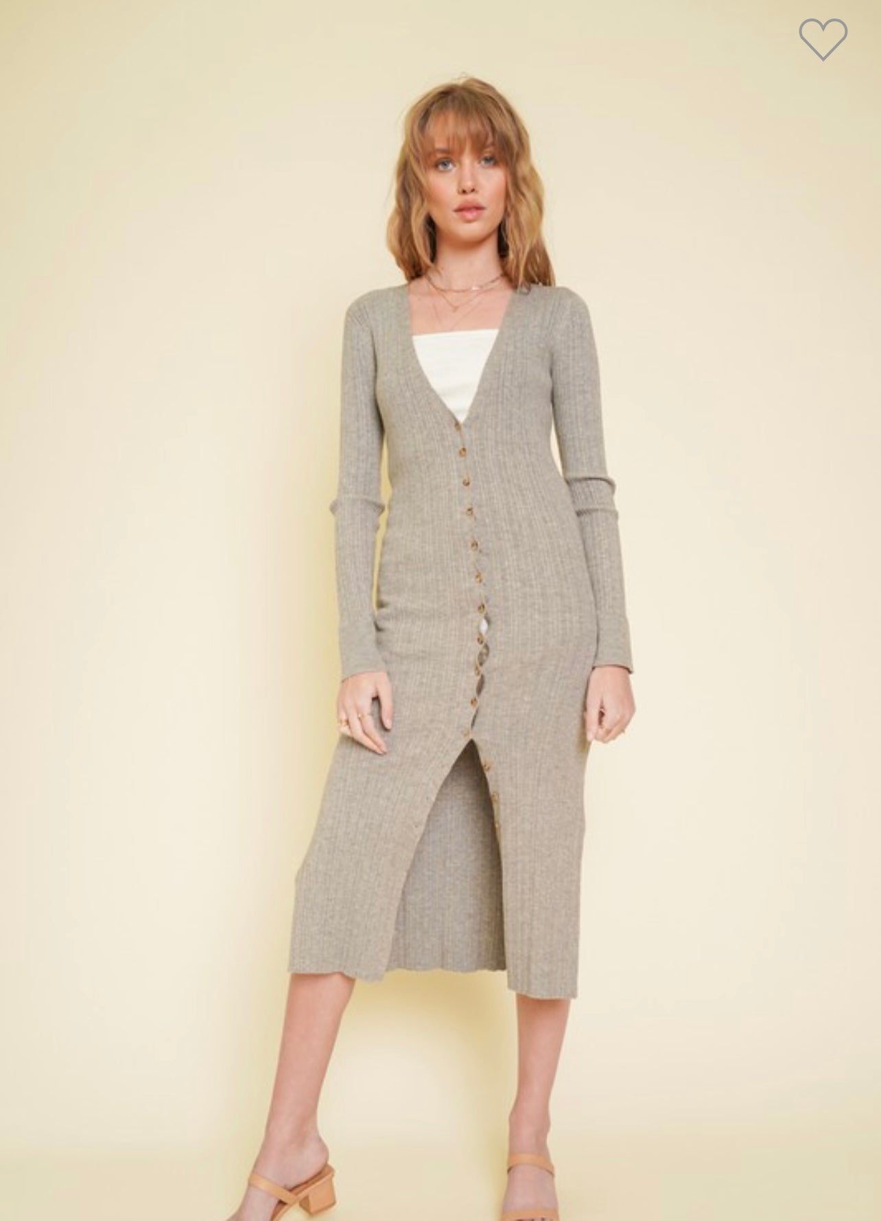 WC Ribbed Duster Cardigan