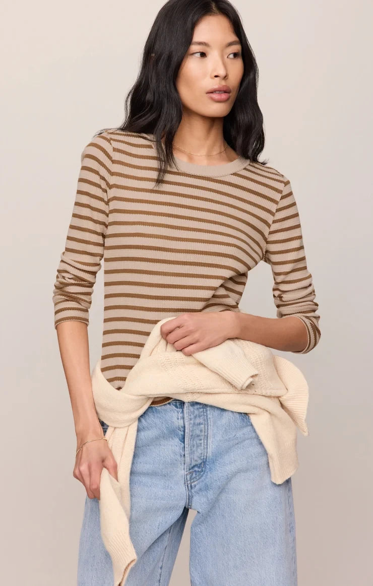Z Supply / Arlet Striped Thermal Saddle Suede