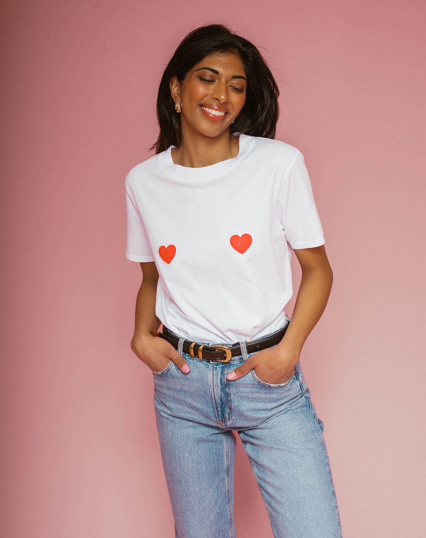 Brunette the Label / Double Heart Tee