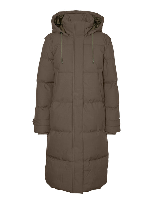 Vero Moda / Margaret 2 in 1 Vest & Winter Jacket in Chocolate