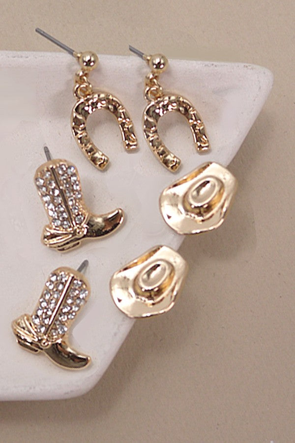 WC Western Trio Earrings