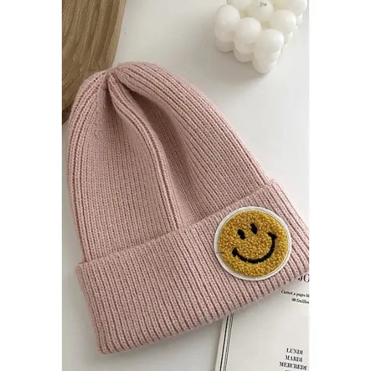 Smiley Patch Beanie Toque