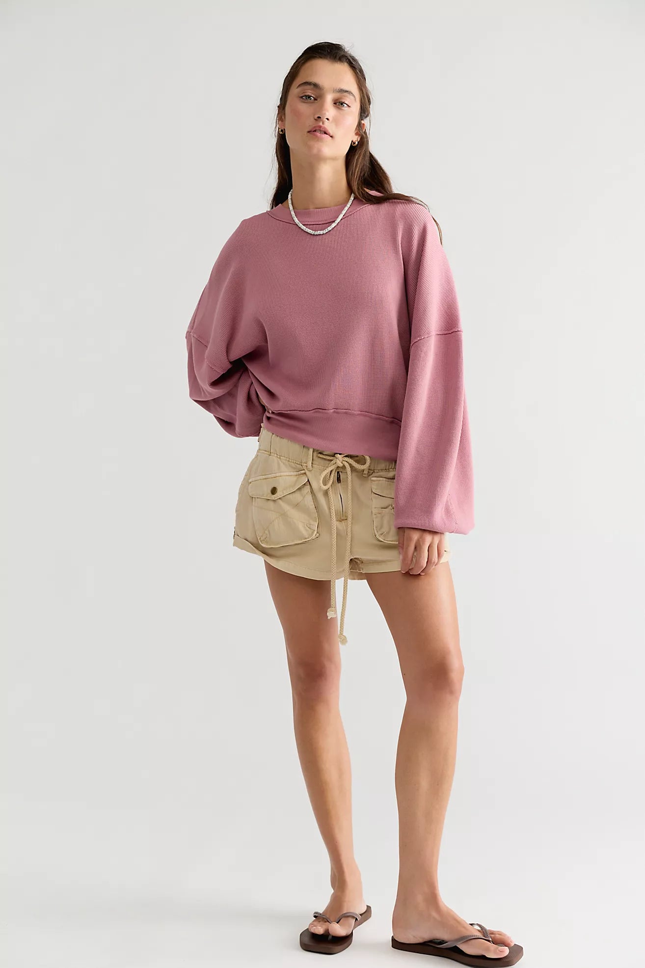 Free People / Skyline Thermal in Rose Raisin