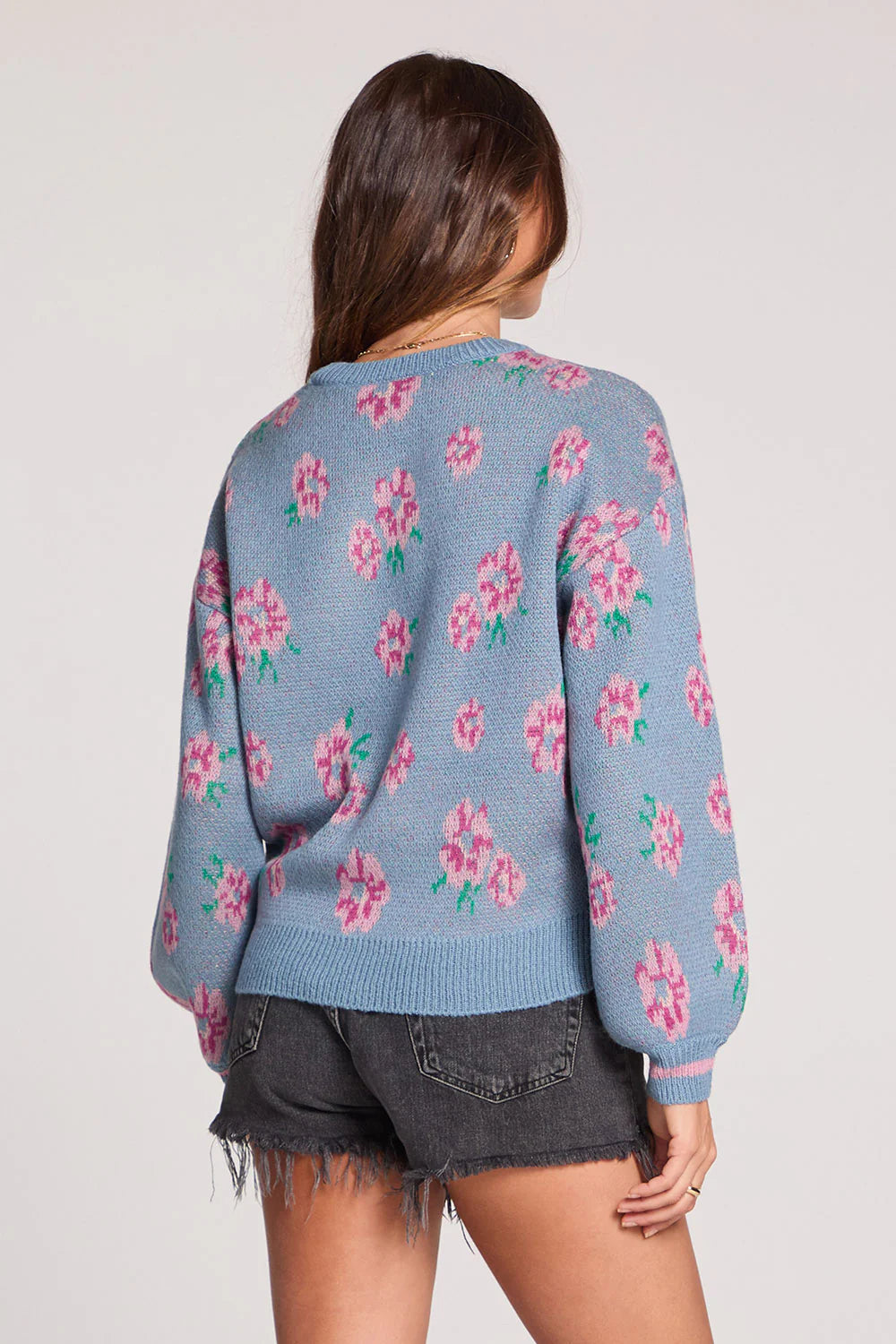 Saltwater Luxe / Ronnie Dusty Blue Sweater